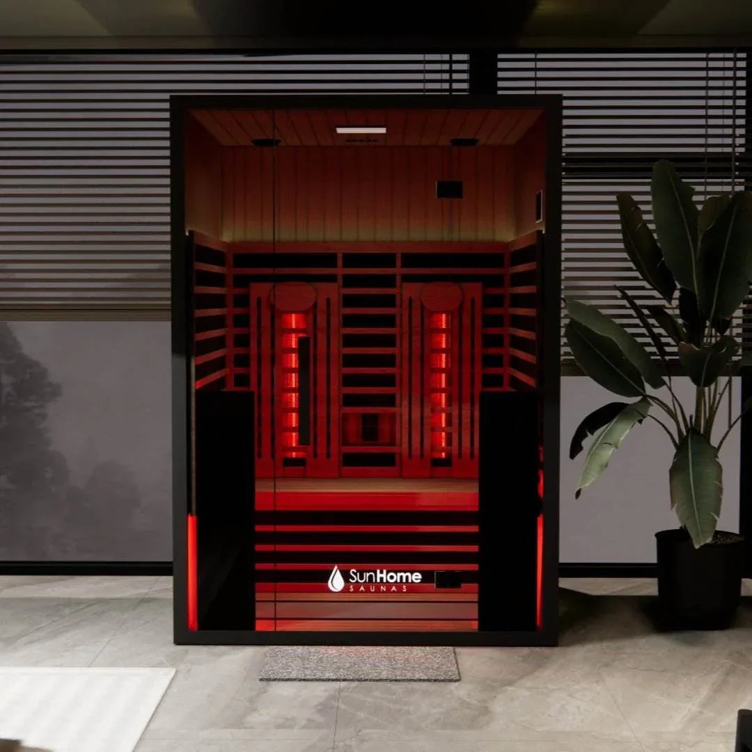 Sun Home Eclipse™ 2-Person Indoor Red Light & Full-Spectrum Infrared Sauna