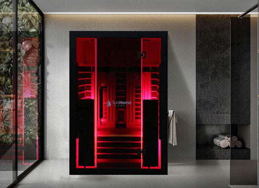 Sun Home Eclipse™ 2-Person Indoor Red Light & Full-Spectrum Infrared Sauna
