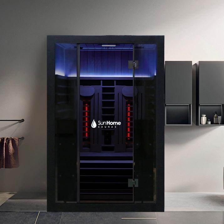Sun Home Eclipse™ 2-Person Indoor Red Light & Full-Spectrum Infrared Sauna