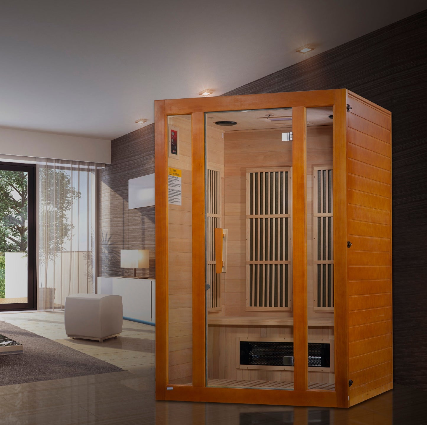 Maxxus "Aspen" Dual Tech 2 person Low EMF FAR IR Sauna (MX-J206-02S)