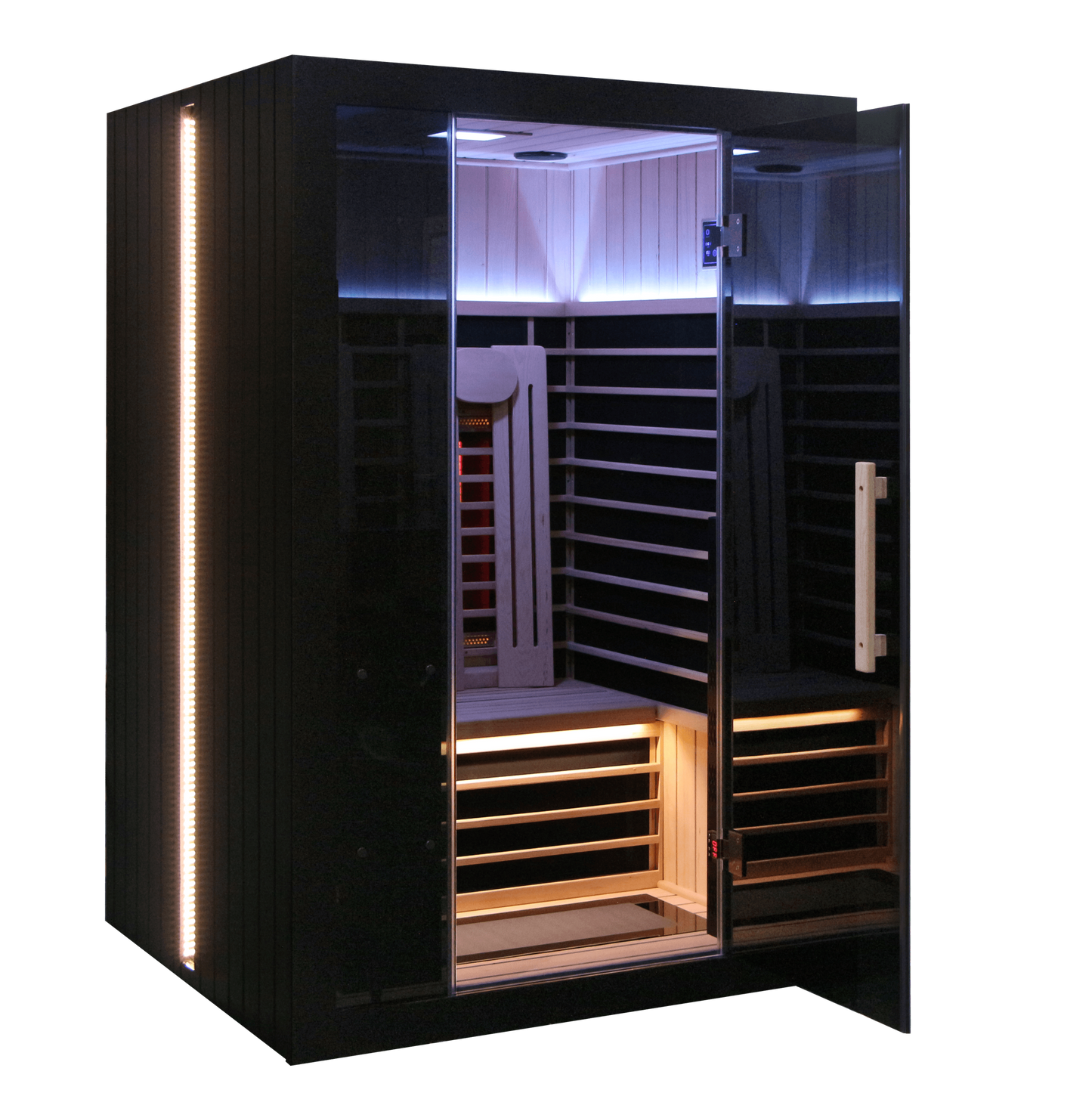 Sun Home Eclipse™ 2-Person Indoor Red Light & Full-Spectrum Infrared Sauna