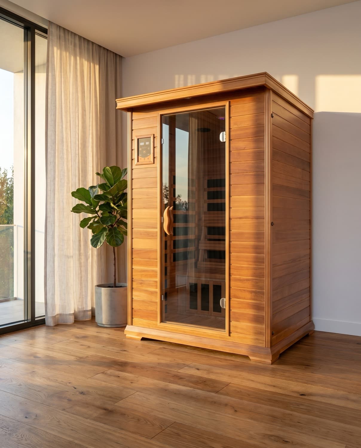 2-Person Indoor Infrared Cedar Sauna