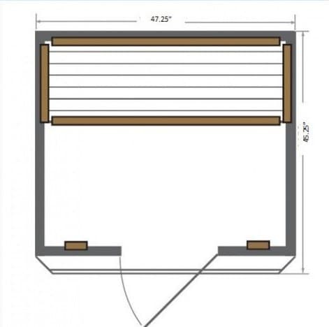 2-Person Indoor Infrared Cedar Sauna