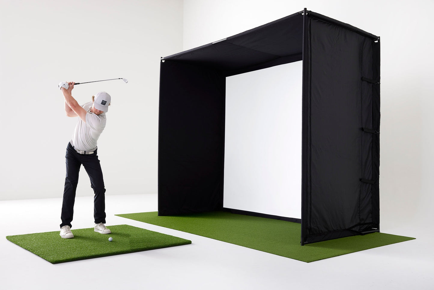 SkyTrak Plus SimStudio Complete Golf Simulator Package